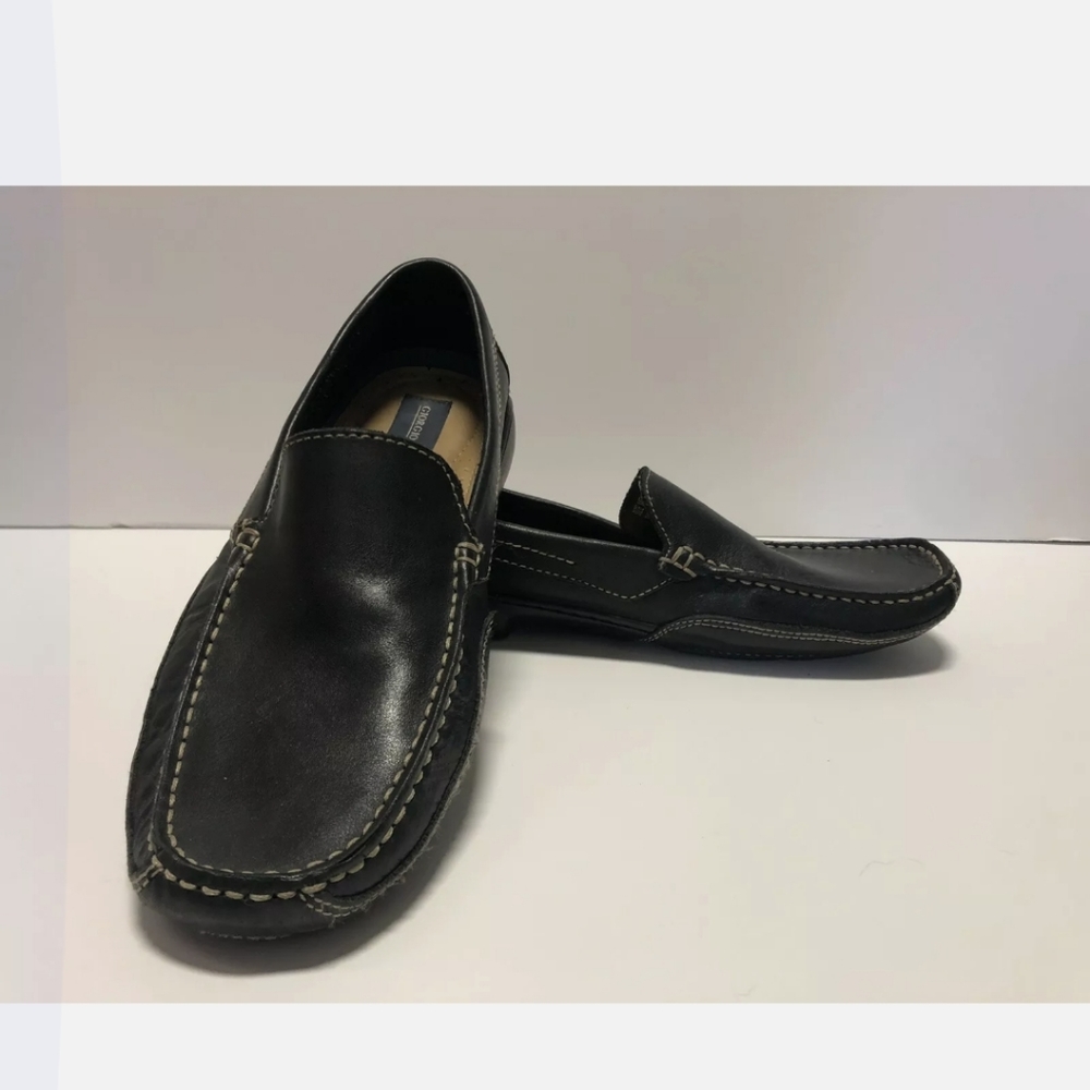 Vintage Giorgio Brutini Men's leather loafers 10.5M  Black 5190574